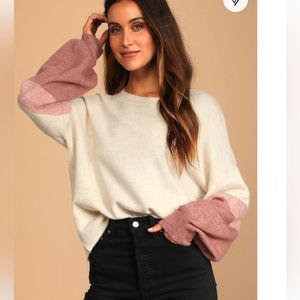 Lulu’s cozy oversized ballon sleeve sweater